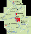 BVA-ADFC Regionalkarte Nürnberg und Umgebung 1:75,000 (8.A 2022)