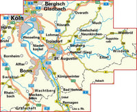 Cycling map BVA-Radwanderkarte Rhein-Sieg-Kreis 1:50,000