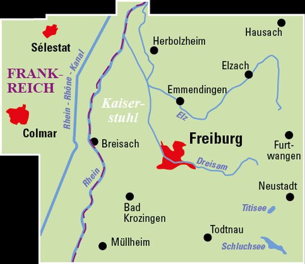 BVA-ADFC Regionalkarte Freiburg und Umgebung 1:75,000