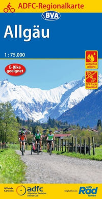 Cycling map BVA-ADFC Regionalkarte Allgäu 1:75,000 (8.A 2020)
