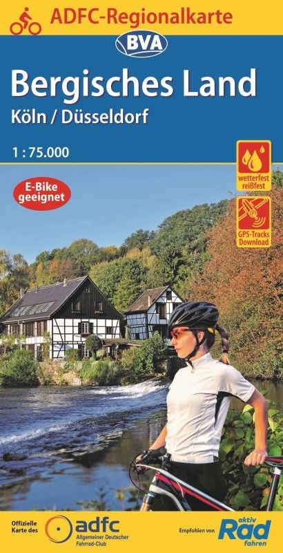 BVA-ADFC Regionalkarte Bergisches Land  Köln/Düsseldorf 1:75.000 (2020)