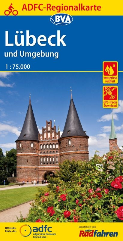 BVA-ADFC Regionalkarte Lübeck und Umgebung 1:75,000 7.A 2018