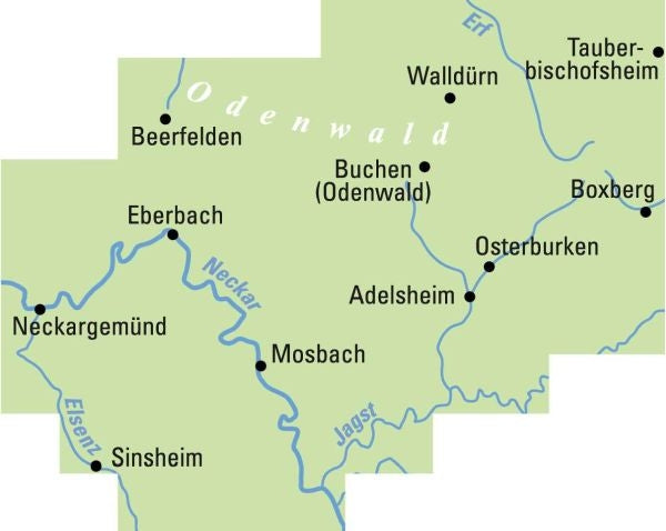 BVA-ADFC Regionalkarte Neckar-Odenwald 1:50.000 (1.A 2020)