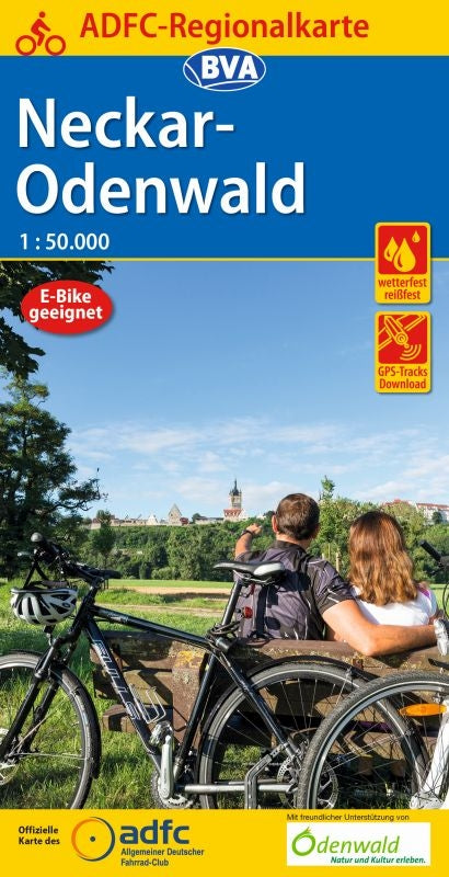 BVA-ADFC Regionalkarte Neckar-Odenwald 1:50,000 (1.A 2020)