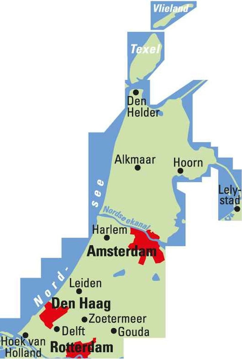 Fietskaart ADFC Nord-Holland Amsterdam  1:75.000