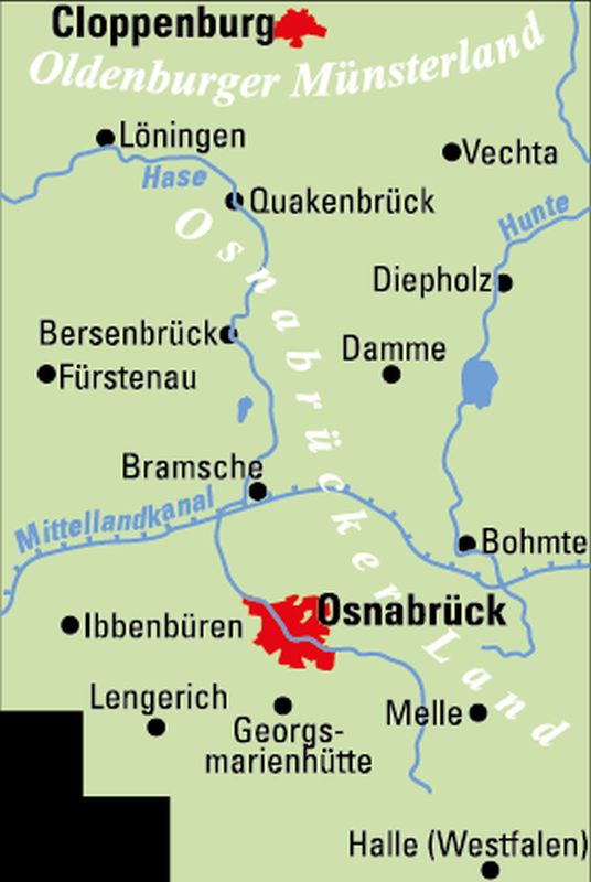 ADFC-Regionalkarte OsnabrÃ¼cker Land/Oldenburger MÃ¼nsterland 1:75.000