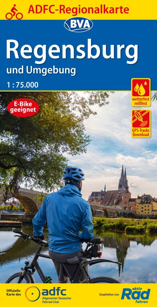 Fietskaart BVA/ADFC Regionalkarte Regensburg und Umgebung 1:75 000