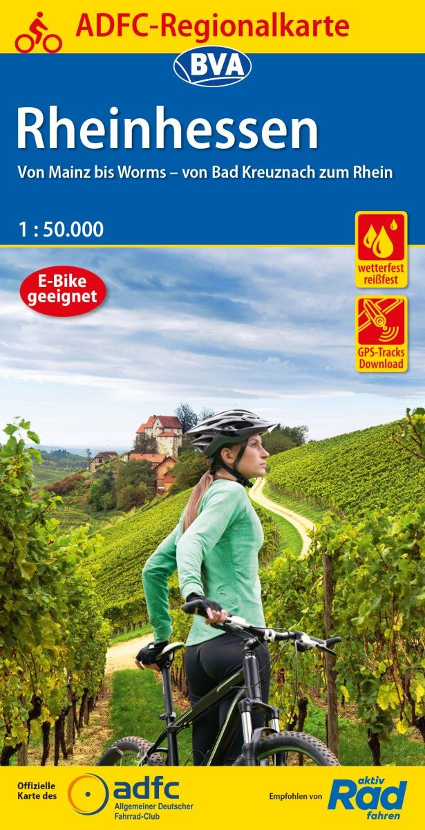 Bicycle map BVA/ADFC Regionalkarte Rheinhessen 1:50,000