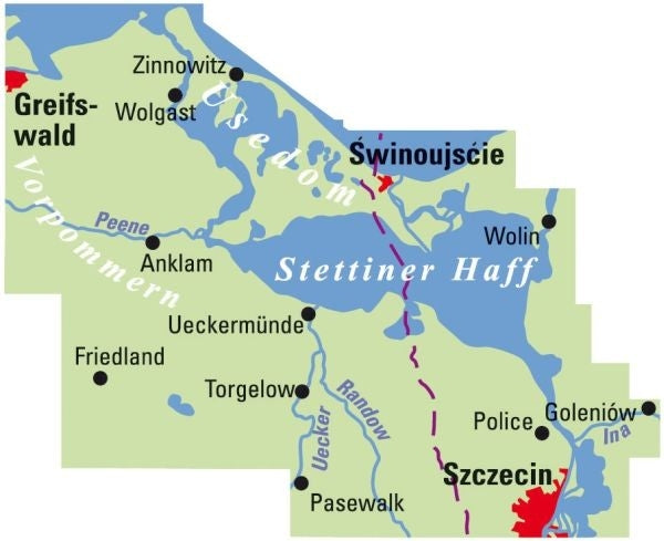 BVA-ADFC Regionalkarte Usedom - Stettiner Haff 1:75,000 (3.A 2018)