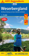 Cycling map ADFC Regionalkarte Weserbergland 1:75,000