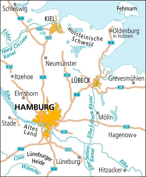 Cycling map ADFC Radtourenkarte 2 Holstein - Hamburg 1:150,000 (2018)