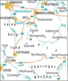 Cycling map ADFC Radtourenkarte 12 Harz/Leinetal 1:150,000 (2019)