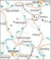 Fietskaart ADFC Radtourenkarte 17 ThÃ¼ringer Wald - RhÃ¶n 1:150.000