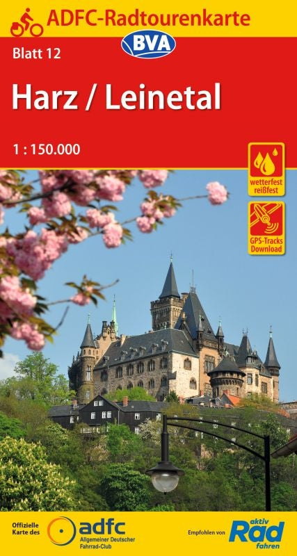 Fietskaart ADFC Radtourenkarte 12 Harz/Leinetal 1:150.000 (2019)
