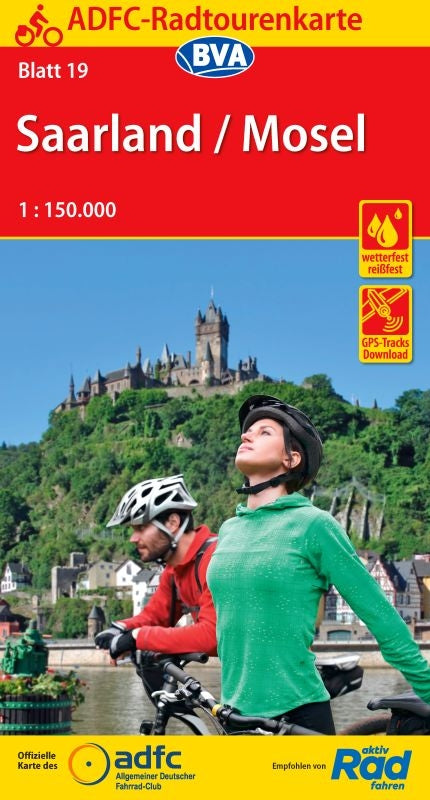 Fietskaart ADFC Radtourenkarte 19 Saarland - Mosel 1:150.000 (2020)