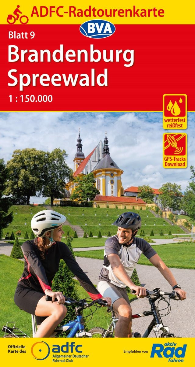 Cycling map ADFC Radtourenkarte 9 Brandenburg - Spreewald 1:150,000