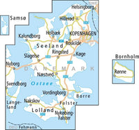 Cycling map Dänemark Copenhagen/Seeland/Lolland Blatt DK3