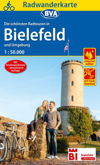 Kreis-Radwanderkarte  Bielefeld und Umgebung