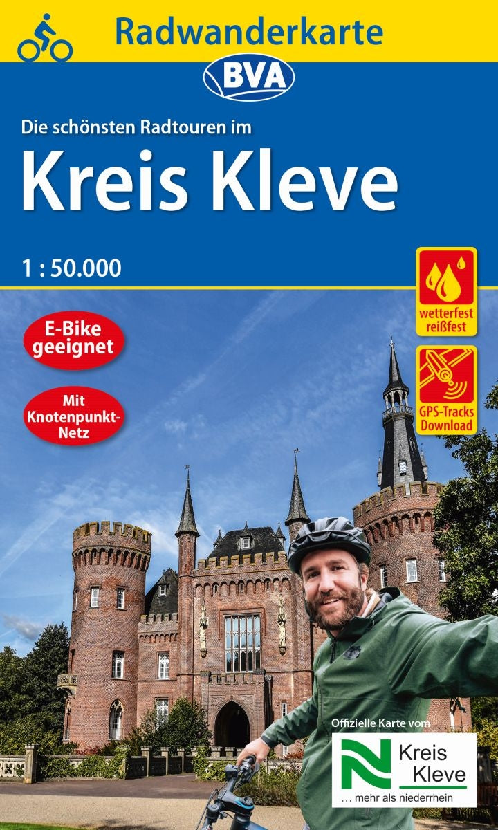 Bicycle map BVA Radwanderkarte Kreis Kleve 1:50,000