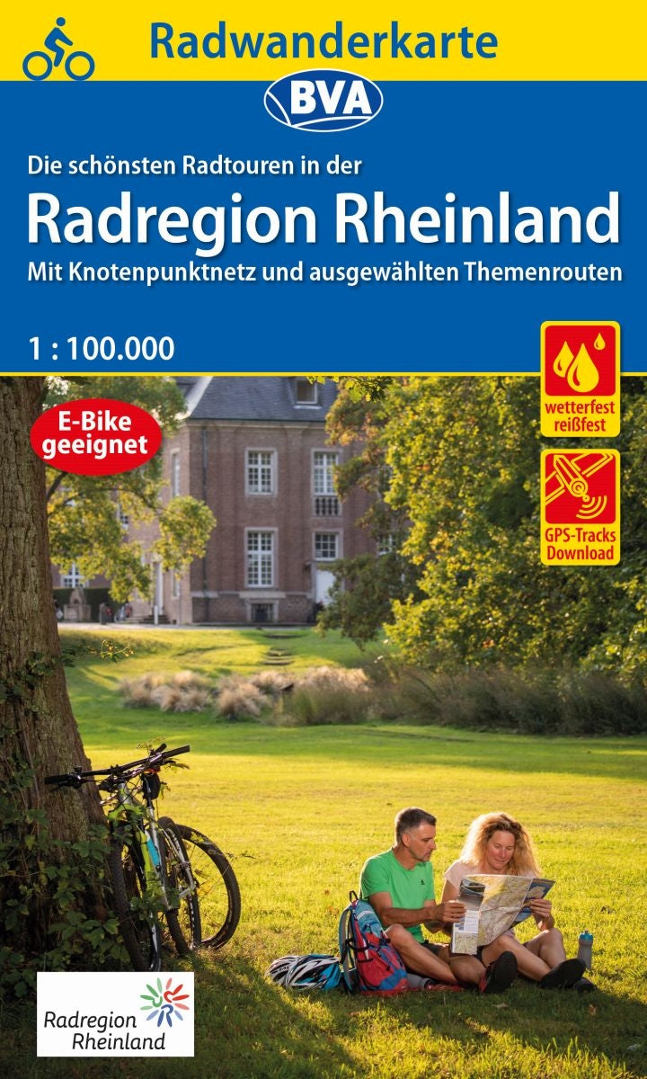 Cycling map BVA-Radwanderkarte Rad Region Rheinland 1:100,000