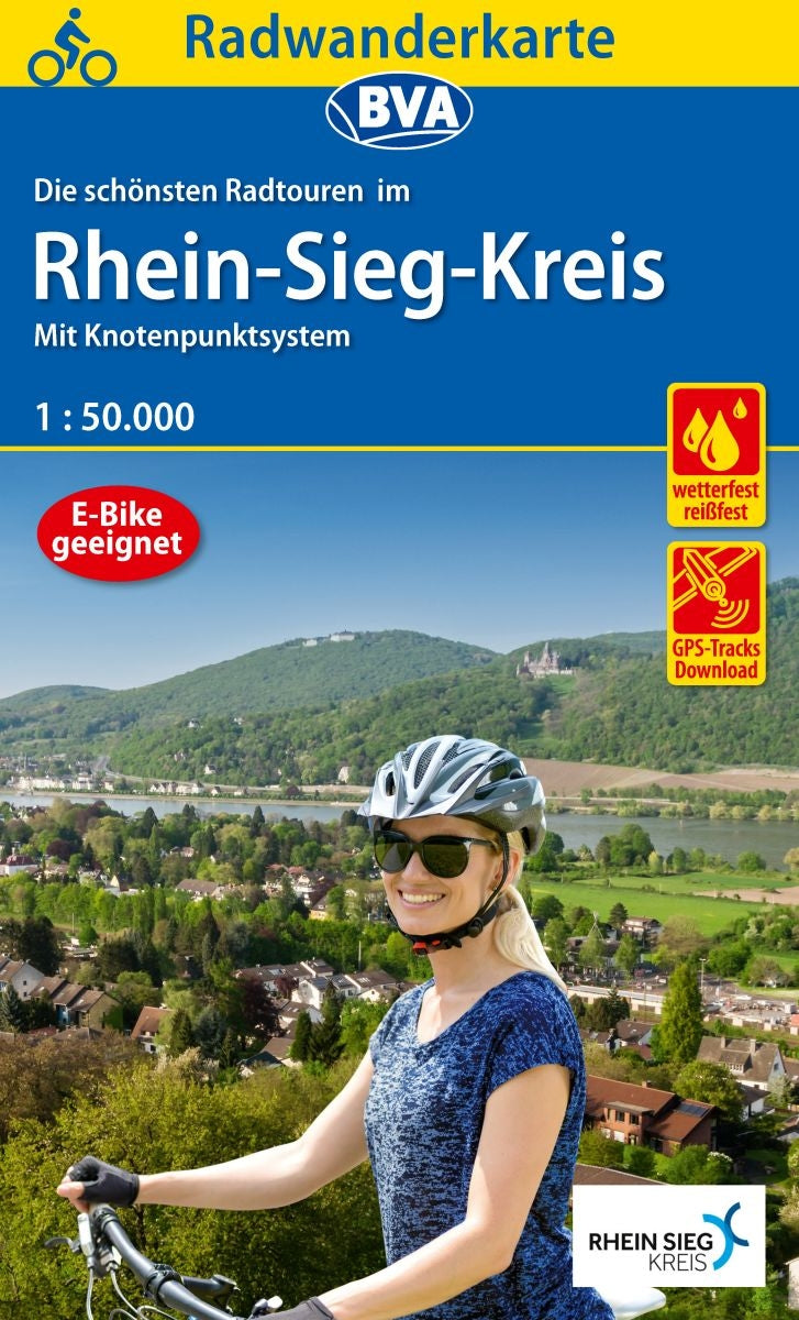 Cycling map BVA-Radwanderkarte Rhein-Sieg-Kreis 1:50,000