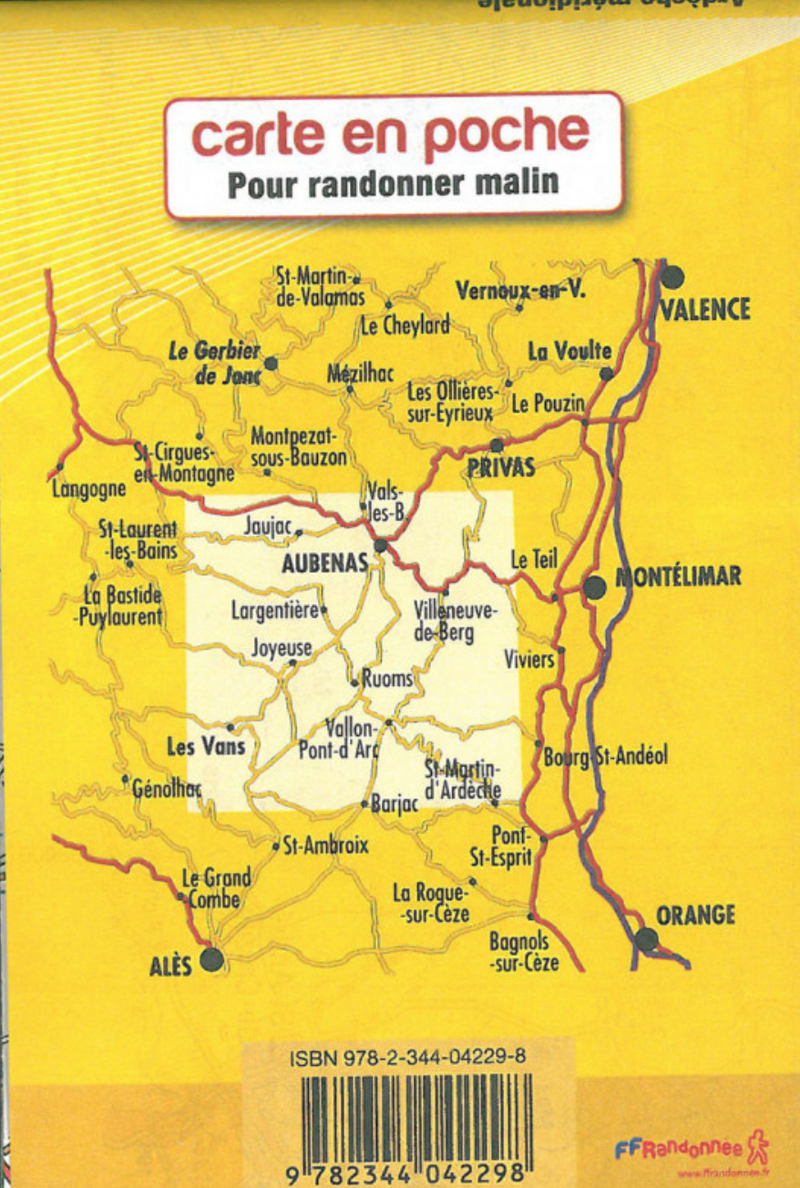 Ardèche Méridionale walking map 1:50,000 (poche)