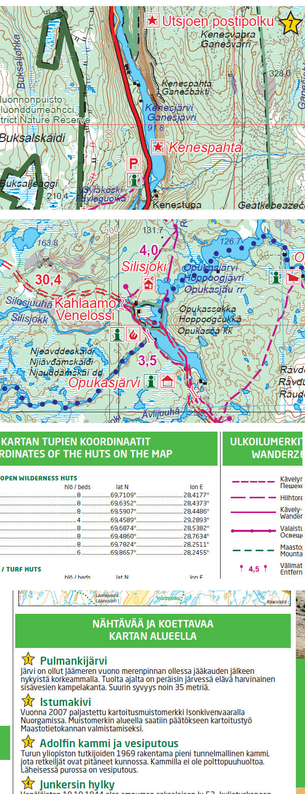 Wandelkaart-Outdoor Map SevettijÃ¤rvi Nuorgam 1:100.000 (2014)