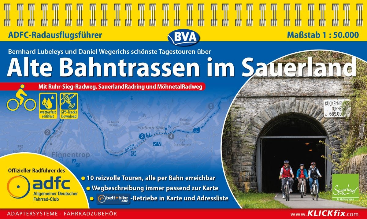 Fietsgids Alte Bahnstrassen im Sauerland 1:50.000