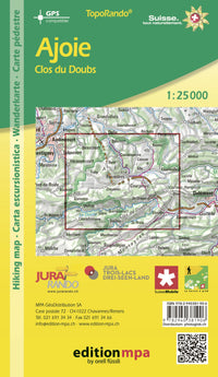TopoRando Ajoie Clos du Doubs 1:25,000