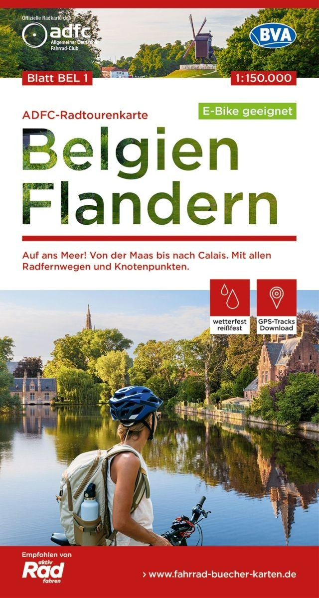 Fietskaart ADFC Belgien Flandern 1:150.000