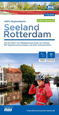 Cycling map ADFC Zealand Rotterdam 1:75,000