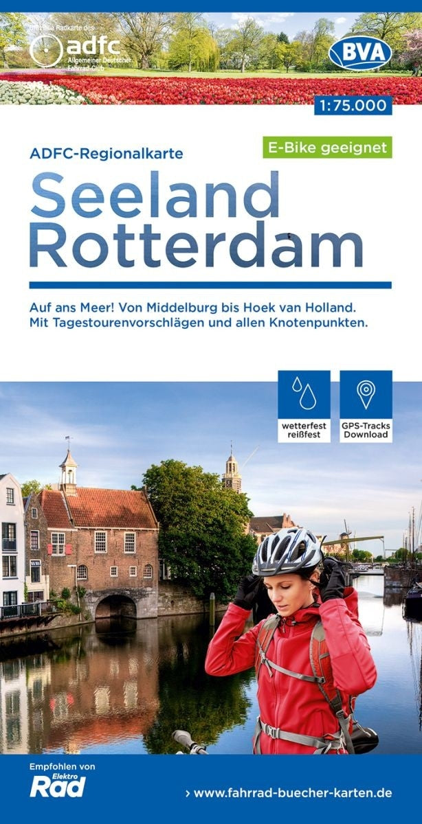 Cycling map ADFC Zealand Rotterdam 1:75,000