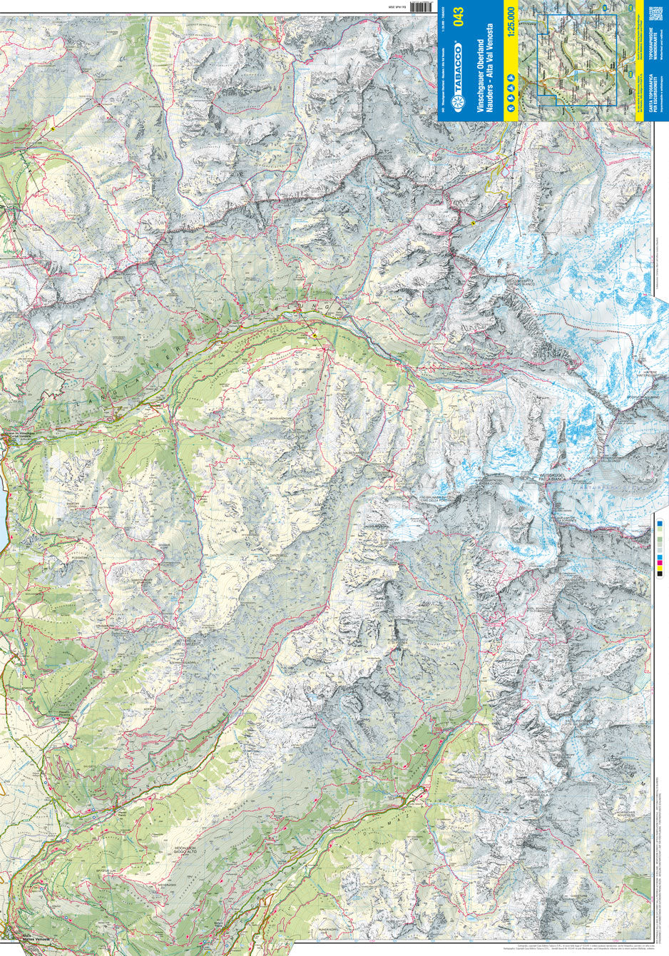 Hiking map Dolomiten Blad 043 Vinschgauer Oberland / Alta Val Venosta (GPS)