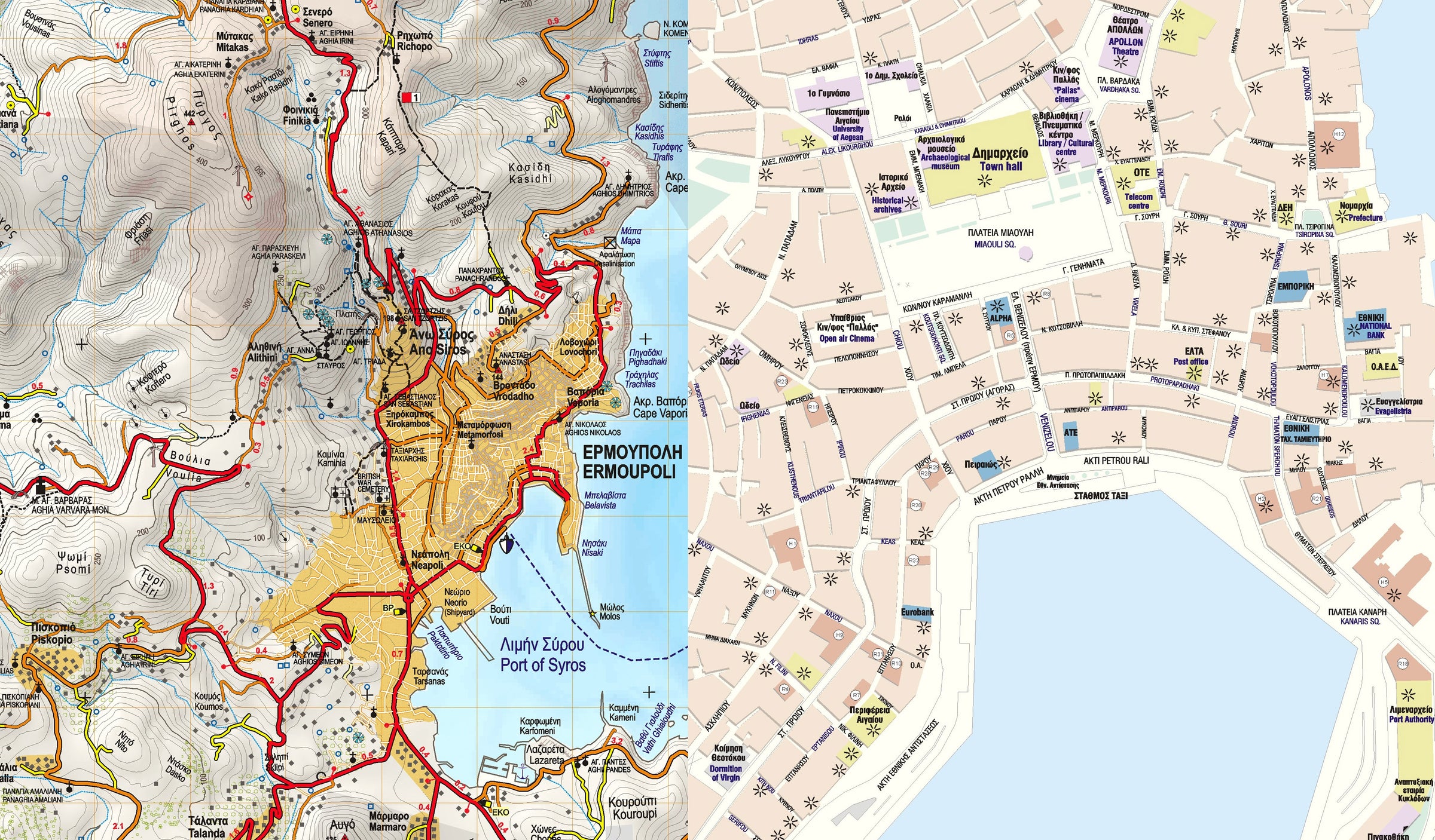 Wandelkaart Hike & Explore Syros 1:25.000 (10.22)