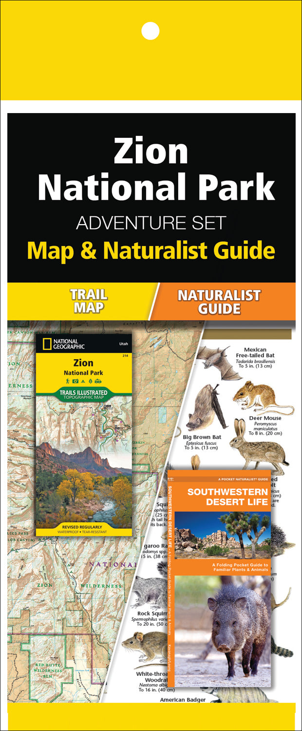 Zion National Park Adventure Set (Map &amp; Naturalist Guide)
