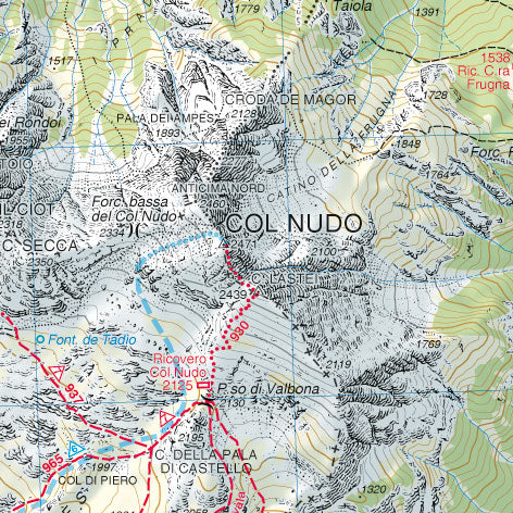 Wandelkaart Dolomiten Blad 012 - Alpago - Cansiglio 1:25.000